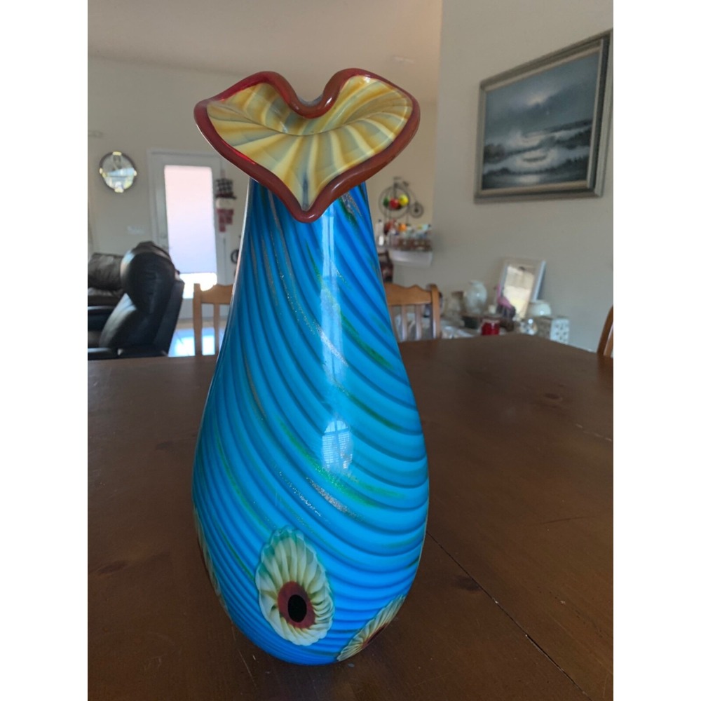 Murano Glass Large Vintage Vase
